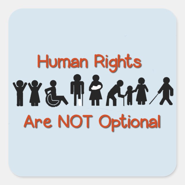 Human Rights Equality Disability Protest Sticker (Front)