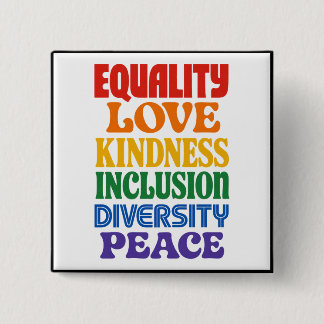 Human Rights For ALL 15 Cm Square Badge