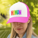 Human Rights For All Trucker Hat<br><div class="desc">Human Rights For All. Human rights are fundamental rights that every person is entitled to, regardless of their race, gender, nationality, religion, or any other characteristic. These rights are universal, meaning that they are applicable to every individual, and they cannot be taken away. The concept of human rights is based...</div>