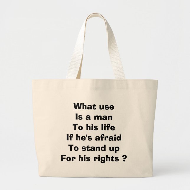 Human rights large tote bag (Front)