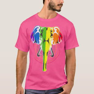 Human Rights Lgbtq Rainbow Flag Elephant Gay Pride T-Shirt
