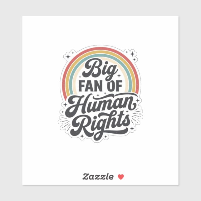 Human Rights Retro Rainbow Vector T-Shirt Design_1 (Sheet)
