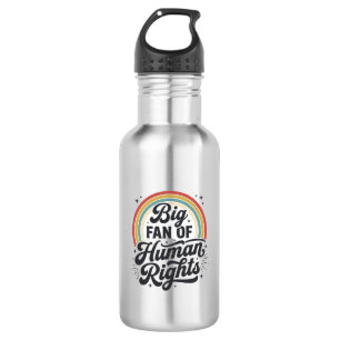 Human Rights Retro Rainbow Vector T-Shirt Design_1 532 Ml Water Bottle