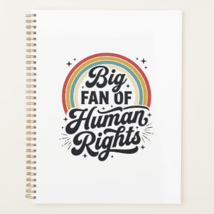 Human Rights Retro Rainbow Vector T-Shirt Design_1 Planner