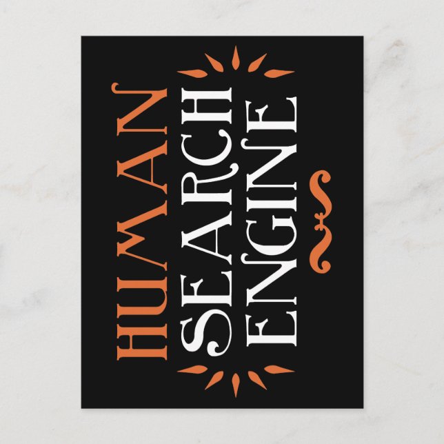 Human Search Engine Postcard (Front)