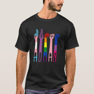 Human Sign Language Asl Hand Talking Trans Gay Lgb T-Shirt