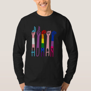 Human Sign Language Asl Hand Talking Trans Gay Lgb T-Shirt