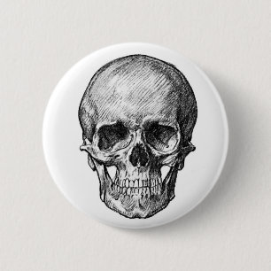 Human Skull Button