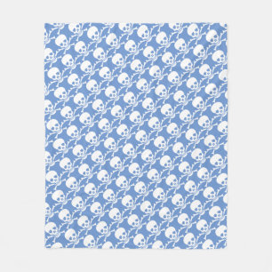 Human skull fleece blanket