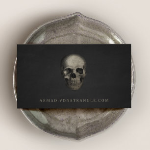 Human Skull Halloween Business Card