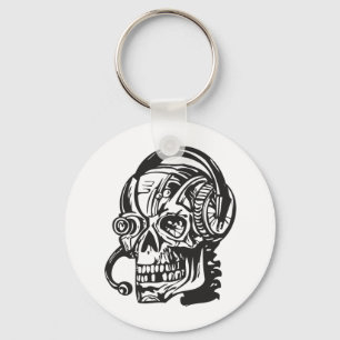 Human Skull Key Ring