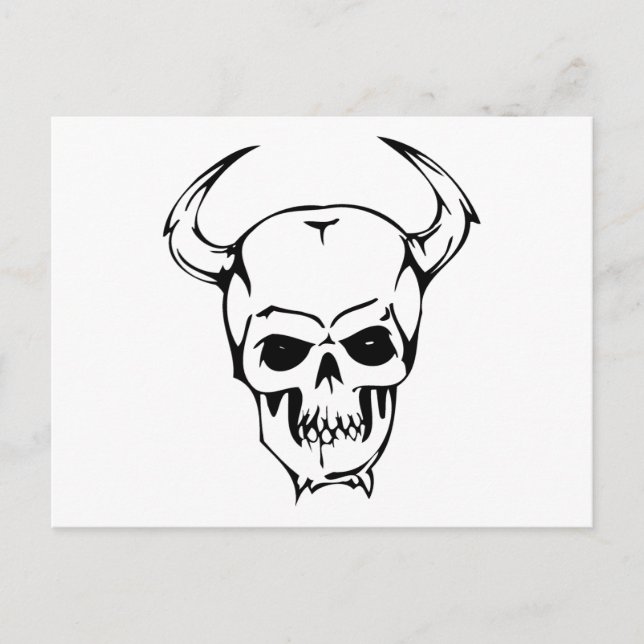 Human Skull Postcard (Front)