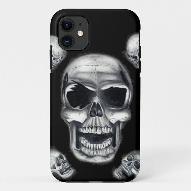 Human Skulls Black iPhone 5/5s Tough Xtreme Case (Back)