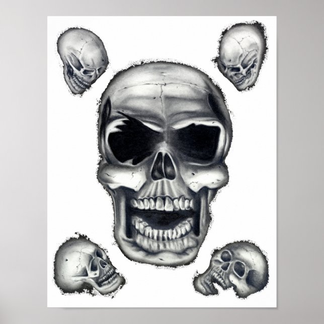 Human Skulls White Poster Art (Front)