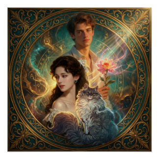 Human Soul Cat – Glossy Fantasy Poster