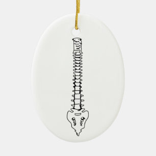 Human Spine Ceramic Tree Decoration
