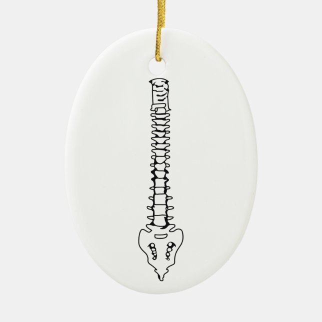 Human Spine Ceramic Tree Decoration (Front)