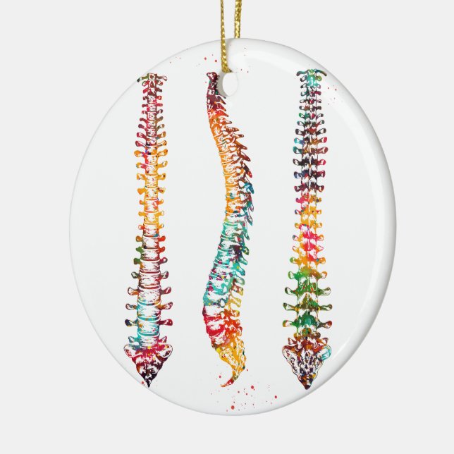 Human Spine Ceramic Tree Decoration (Left)