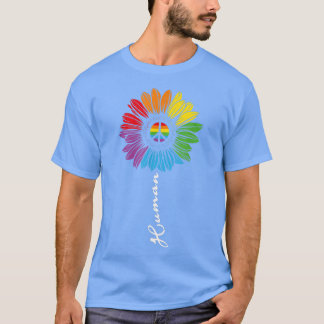 HUMAN Sunflower LGBT Flag Gay Pride Month LGBTQ T- T-Shirt