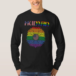 Human Sunflower Lgbt Flag Gay Pride Month Lgbtq Us T-Shirt