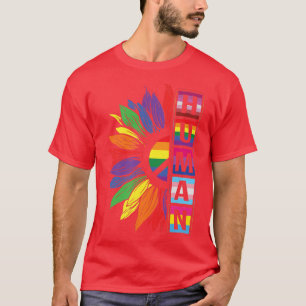 HUMAN Sunflower LGBT Flag Gay Pride Month Proud LG T-Shirt