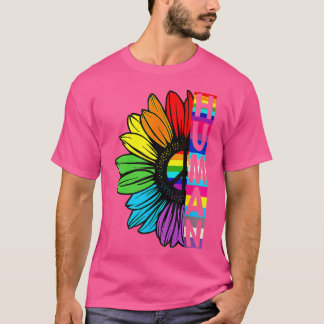Human Sunflower Rainbow Premium T-Shirt