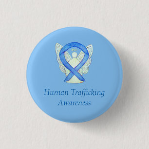 Human Trafficking Awareness Angel Ribbon Pin