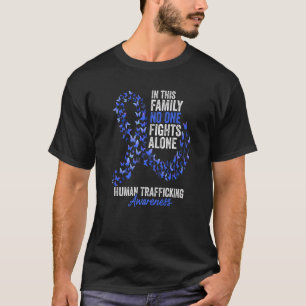 Human Trafficking Awareness Month Butterflies Blue T-Shirt