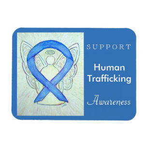 Human Trafficking Awareness Ribbon Angel Magnet