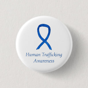 Human Trafficking Awareness Ribbon Custom Pin