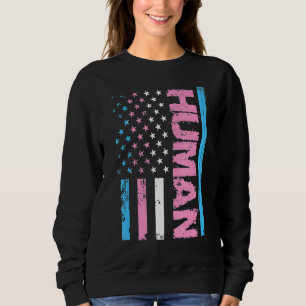 Human Transgender Pride Trans Ally Flag Proud Lgbt Sweatshirt