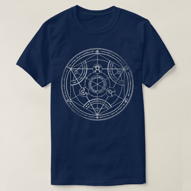 Human transmutation circle chalk 1 1 T-Shirt (Design Front)
