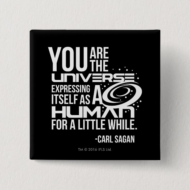 Human Universe 15 Cm Square Badge (Front)