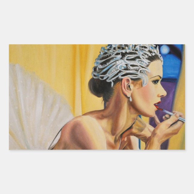 Humanity Ballerina Rectangular Sticker (Front)