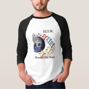 Humanity One World 3/4 Sleeve Baseball Shirt
