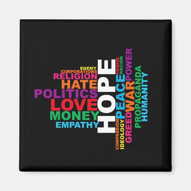 Humanity Word Cloud Magnet (Front)