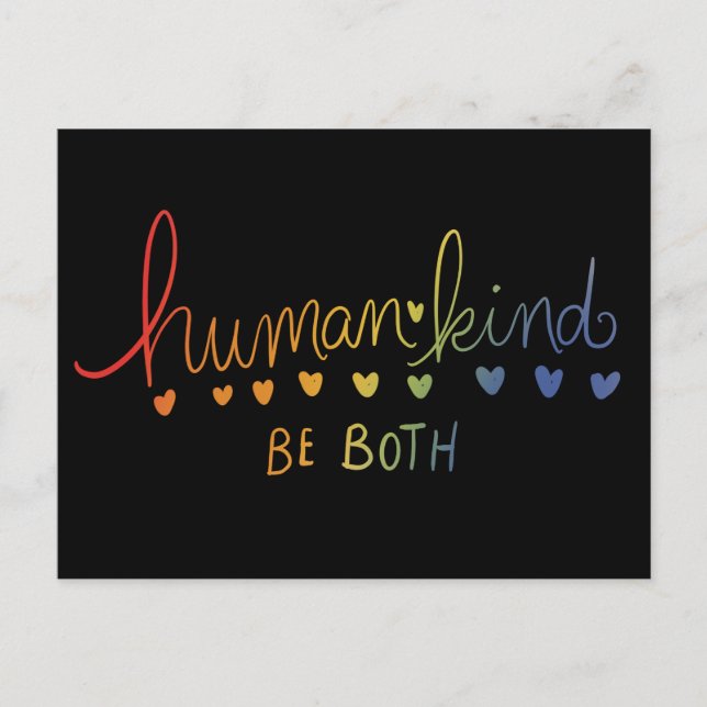 Humankind Be both human kind Postcard (Front)
