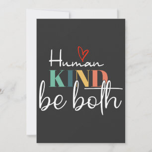 Humankind Be Both Shirt, women trendy, be kind Thank You Card