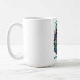 Humans & Aliens Fun Dance Party in Space Garden Coffee Mug