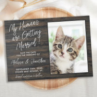 Humans Getting Married Custom Photo Rustic Pet Dog