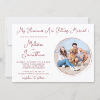 Humans Getting Married Pet Photo Rose Gold Wedding