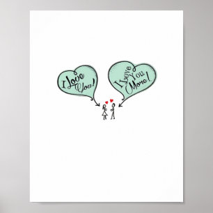 Humans I Love You I Love You More Playful Style  Poster