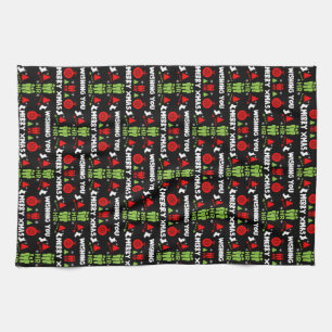Humans Resources Ugly Santa Xmas Gifts Tea Towel