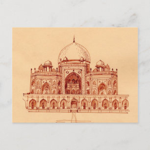 Humayun`s tomb postcard