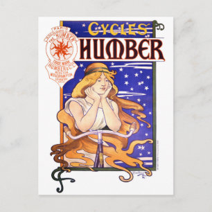Humber Cycles 1890s Vintage Advertising Poster Postcard