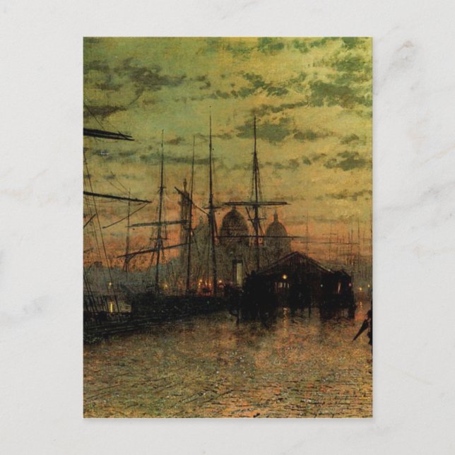 Humber Docks, Hull by John Atkinson Grimshaw Postcard (Front)