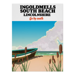 Humberston Fitties Beach lincolnshire Poster
