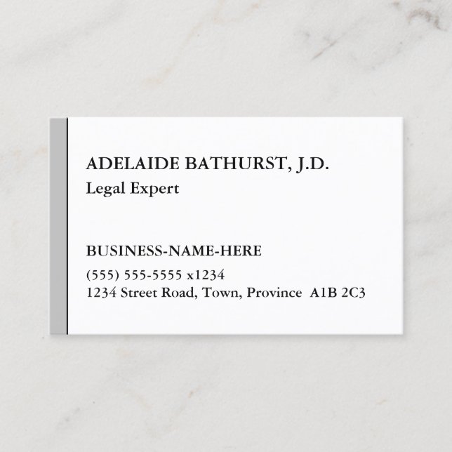 Humble, Basic & Minimalist Business Card (Front)