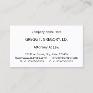 Humble, Basic, Professional Business Card