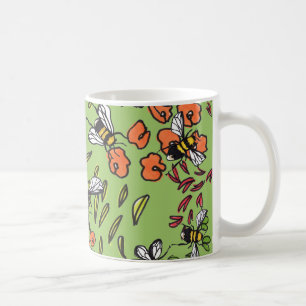 Humble Bumblebees Flowerbed Mug